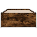 sengeramme 100x200 cm konstrueret træ og metal røget eg
