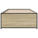 sengeramme 75x190 cm konstrueret træ og metal sonoma-eg