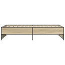 sengeramme 75x190 cm konstrueret træ og metal sonoma-eg
