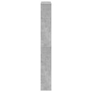 skoskab med spejl og 4 hylder 63x17x134 cm betongrå