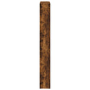 skoskab med spejl 4 hylder 63x17x134 cm røget egetræ