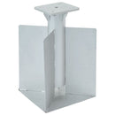 nedgravet parasolbase 27,5x27,5x45 cm stål sølvfarvet