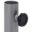 parasolholder til fod til Ø32/34/38 mm stang stål sølvfarvet