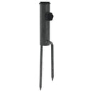 parasolholdere 2 stk. med jordspyd 9x35 cm galvaniseret stål