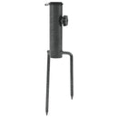 parasolholdere 2 stk. med jordspyd 9x35 cm galvaniseret stål