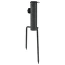 parasolholdere 2 stk. med jordspyd 9x35 cm galvaniseret stål