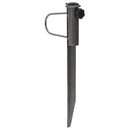 parasolholdere 2 stk. med jordspyd 19x42 cm galvaniseret stål