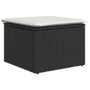 sofasæt til haven 10 dele med hynder polyrattan sort