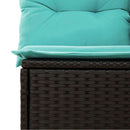 havesofasæt 3 dele med hynder sort polyrattan
