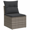 sofasæt til haven 4 dele med hynder polyrattan grå