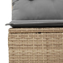 havesofasæt 5 dele med hynder polyrattan beige