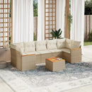 sofasæt til haven 8 dele med hynder polyrattan beige