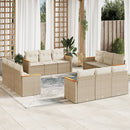 sofasæt til haven 12 dele med hynder polyrattan beige