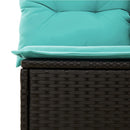 havesofasæt med 5 dele og hynder sort polyrattan
