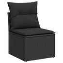 sofasæt til haven 4 dele med hynder polyrattan sort