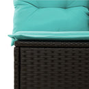 havesofasæt med 5 dele og hynder sort polyrattan