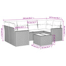 sofaesæt til haven 7 dele med hynder polyrattan grå