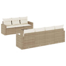 sofasæt til haven 8 dele med hynder polyrattan beige