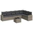 sofasæt til haven 8 dele med hynder polyrattan grå