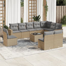 sofasæt til haven 11 dele med hynder polyrattan beige
