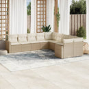 sofasæt til haven 10 dele med hynder polyrattan beige