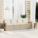 sofasæt til haven 4 dele med hynder polyrattan beige