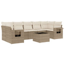 sofasæt til haven 8 dele med hynder polyrattan beige
