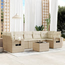 sofasæt til haven 8 dele med hynder polyrattan beige