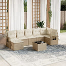 sofasæt til haven 8 dele med hynder polyrattan beige