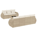 sofasæt til haven 8 dele med hynder polyrattan beige