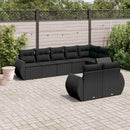 sofasæt til haven 8 dele med hynder polyrattan sort