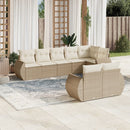 sofasæt til haven 8 dele med hynder polyrattan beige