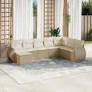 sofasæt til haven 8 dele med hynder polyrattan beige