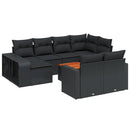 sofasæt til haven 11 dele med hynder polyrattan sort