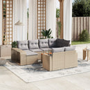 sofasæt til haven 11 dele med hynder polyrattan beige