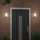 Udendørs væglampe 2 pcs Sølv 12 x 8,5 x 27 cm
