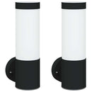 Udendørs væglampe 2 pcs Sort 12 x 8,5 x 27 cm