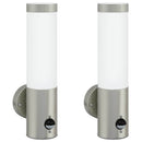 Udendørs væglampe 2 pcs Sølv 12 x 8,5 x 29 cm