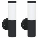 Udendørs væglampe 2 pcs Sort 15 x 7,5 x 33 cm