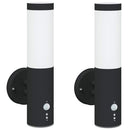 Udendørs væglampe 2 pcs Sort 15 x 7,5 x 33 cm