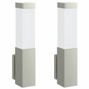 Udendørs væglampe 2 pcs Sølv 10.5 x 6 x 33 cm