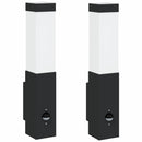 Udendørs væglampe 2 pcs Sort 10.5 x 6 x 33 cm