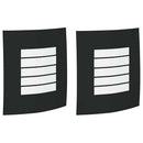 Udendørs væglampe 2 pcs Sort 23,5 x 9 x 26 cm