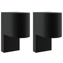 Udendørs væglampe 2 pcs Sort 12 x 7 x 15 cm Rustfrit stål