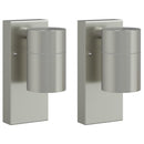 Udendørs væglampe 2 pcs Sølv 6,5 x 10,5 x 16 cm