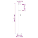pullertlampe med sensor 80 cm rustfrit stål IP44