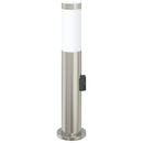 pullertlampe med stikkontakt 50 cm rustfrit stål IP44