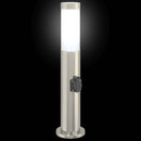 pullertlampe med stikkontakt 50 cm rustfrit stål IP44