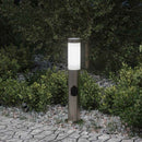 pullertlampe med stikkontakt 50 cm rustfrit stål IP44