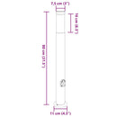 pullertlamper med stikkontakt 3 stk. 80 cm rustfrit stål IP44